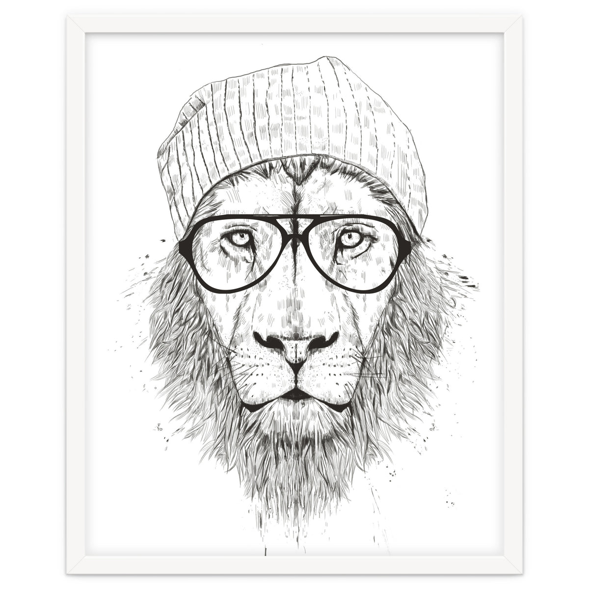 Cool Lion Bw