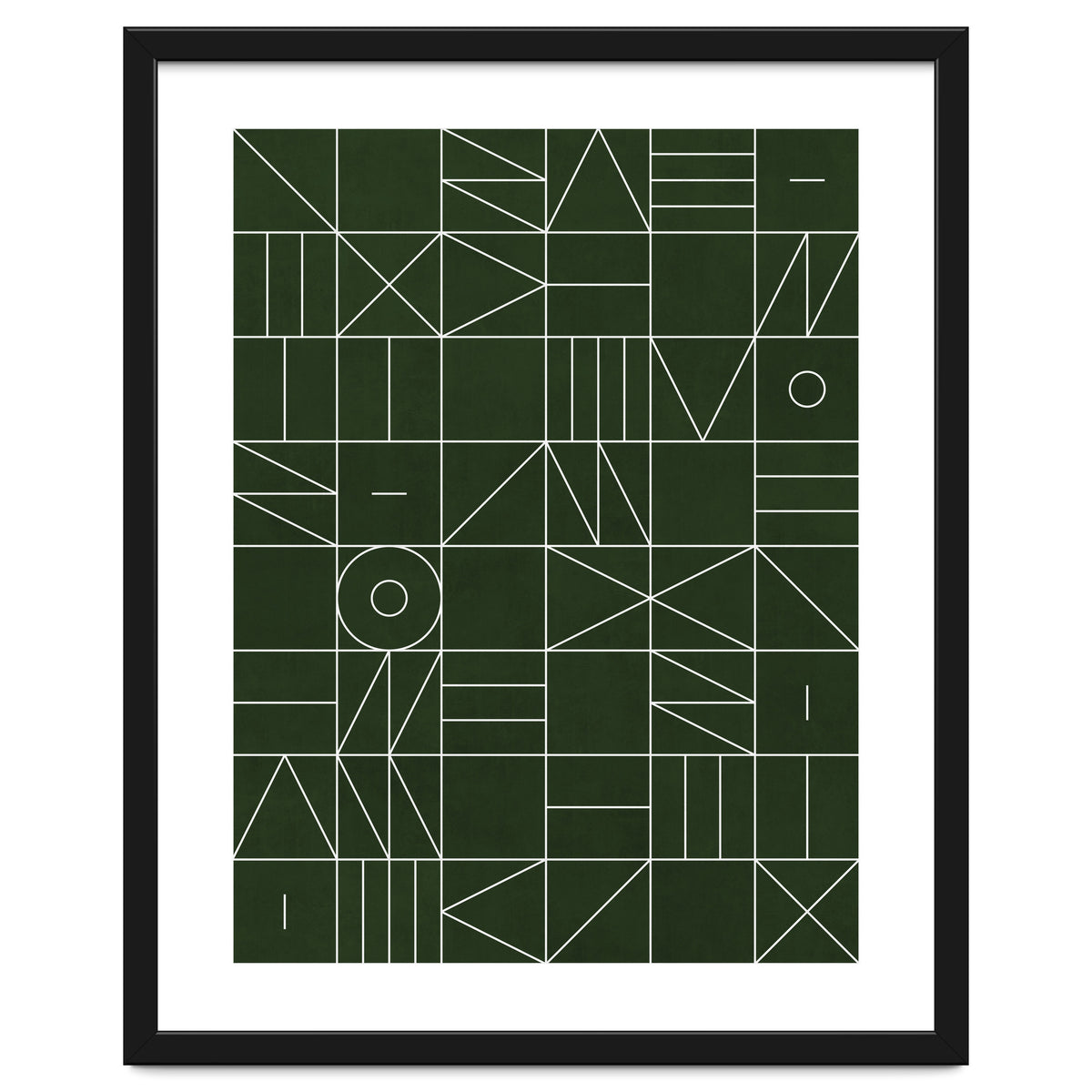 My Favorite Geometric Patterns No.6 - Deep Green