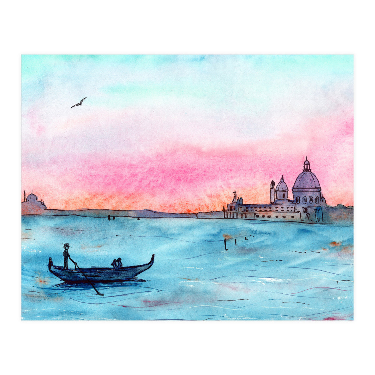 Sunset in Venice || watercolor (Print Only)