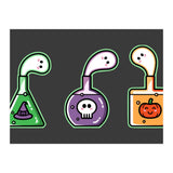 Kawaii Cute Halloween Potions - witches hat, skull, pumpkin, ghosts (Print Only) thumbnail
