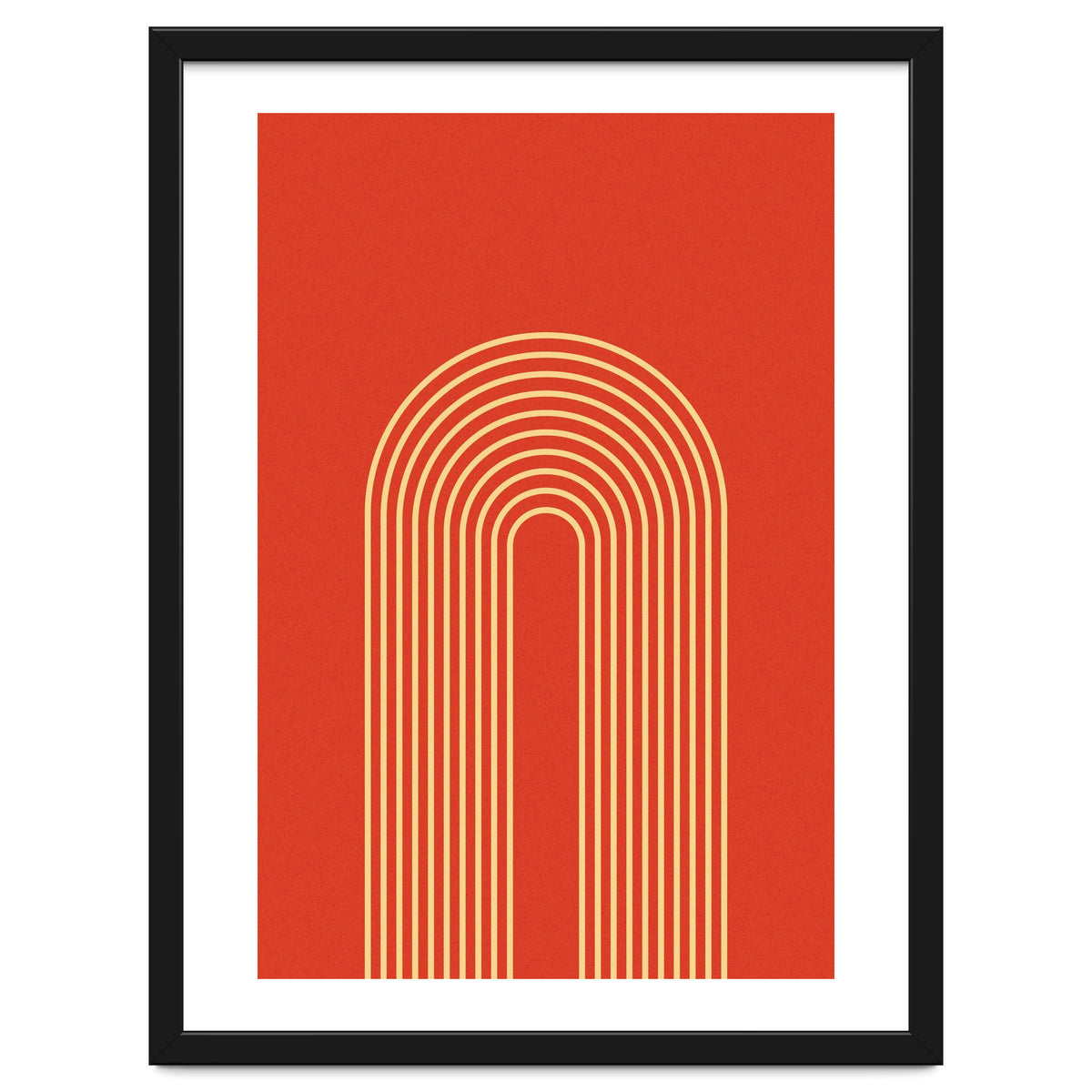 Rainbow Lines Mid Century Geometric Art