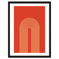 Rainbow Lines Mid Century Geometric Art