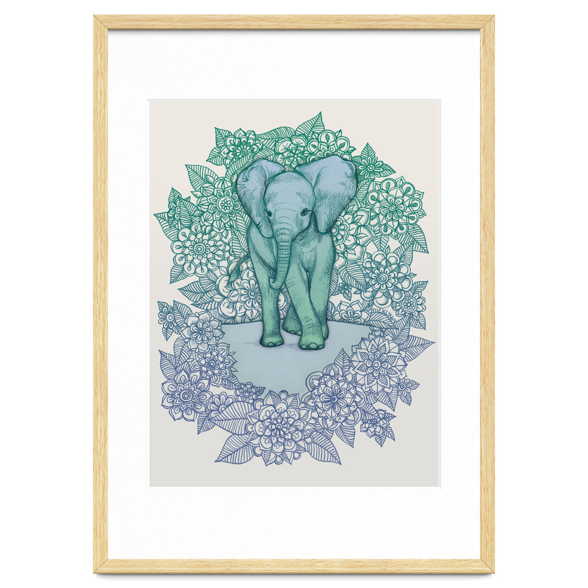 Emerald Elephant in the Lilac Evening