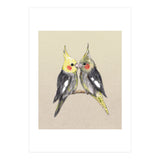 Two cute cockatiels (Print Only) thumbnail