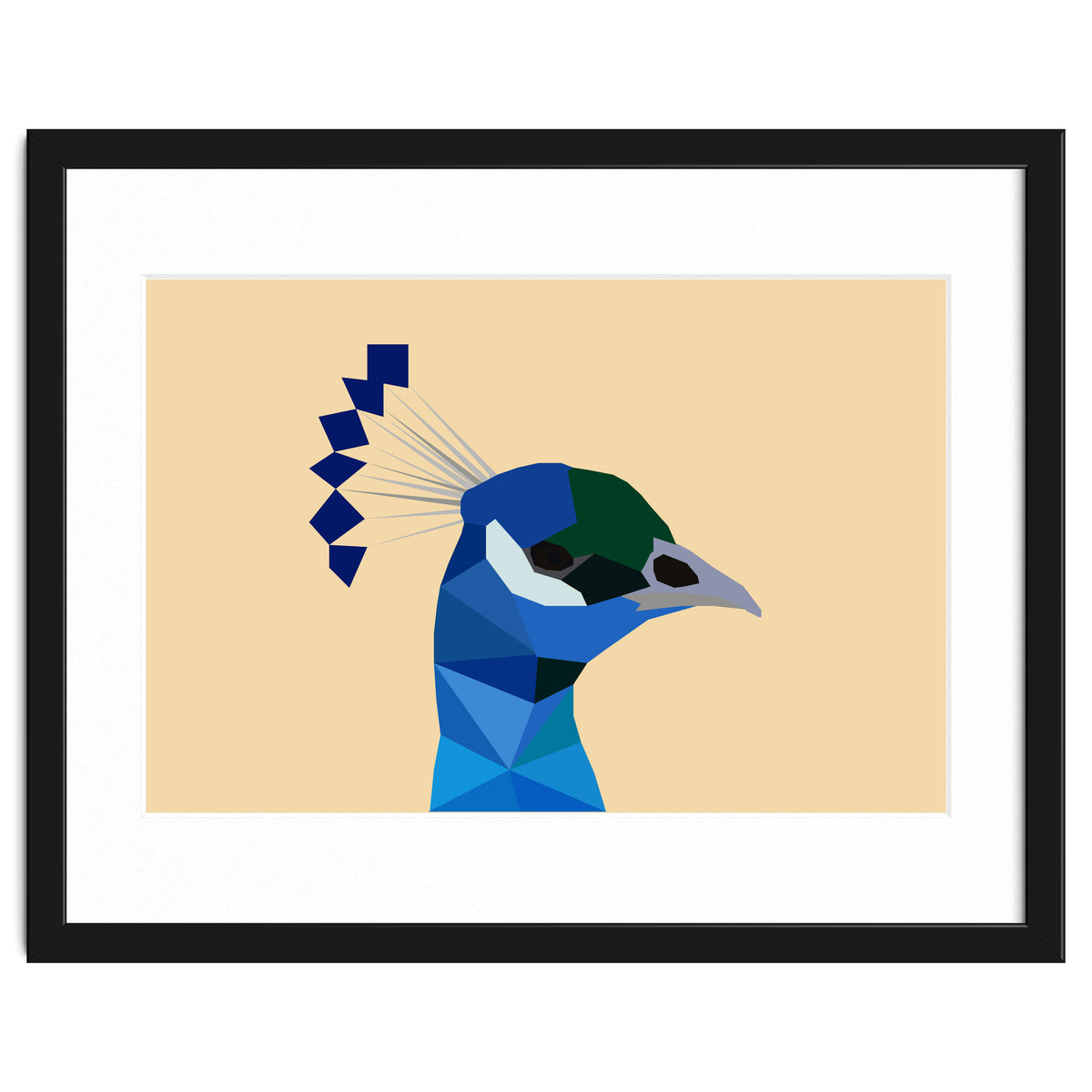 Peacock Low Poly Art
