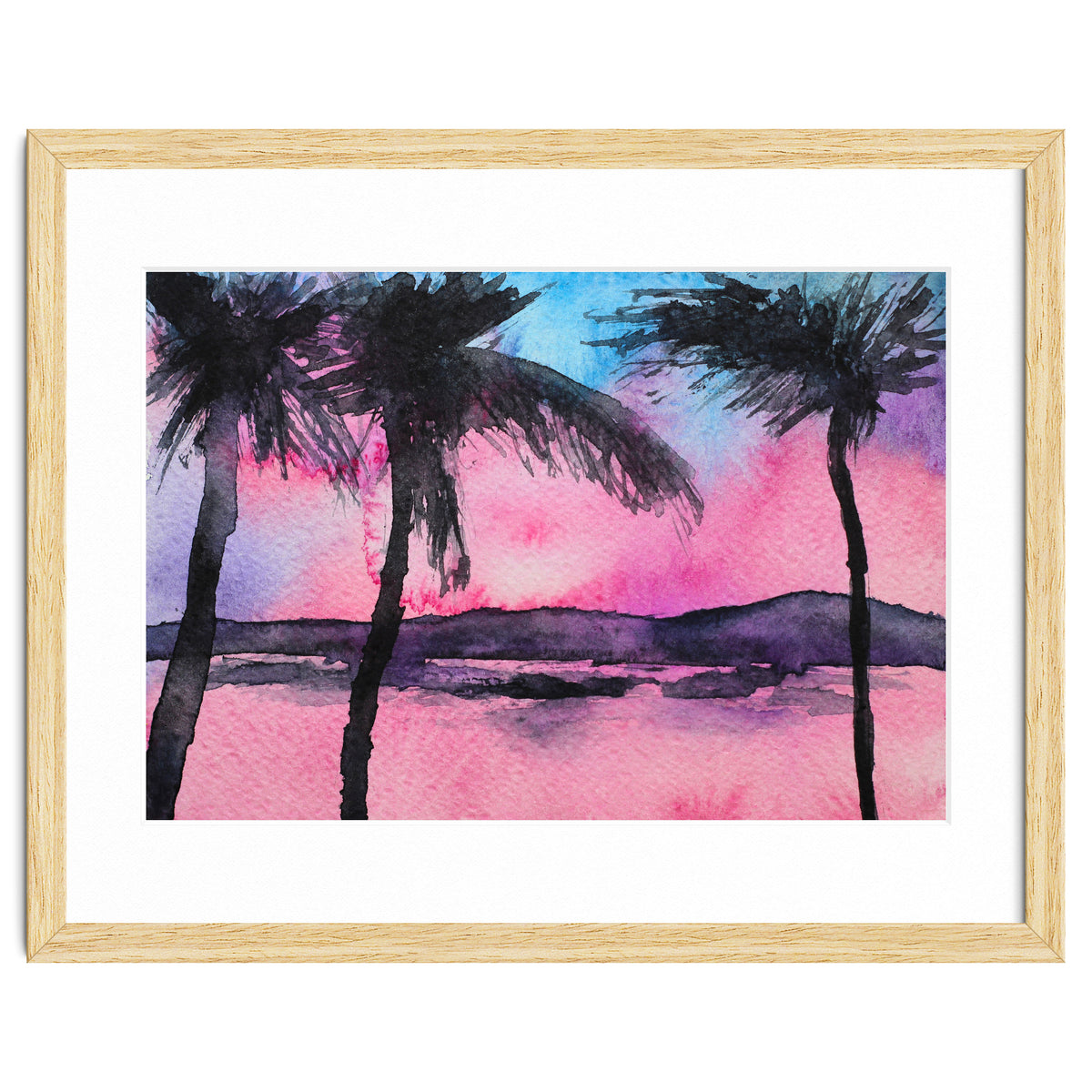 Tropical sunset || watercolor