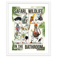 Safari Animals in the Bathroom, funny toilet humour