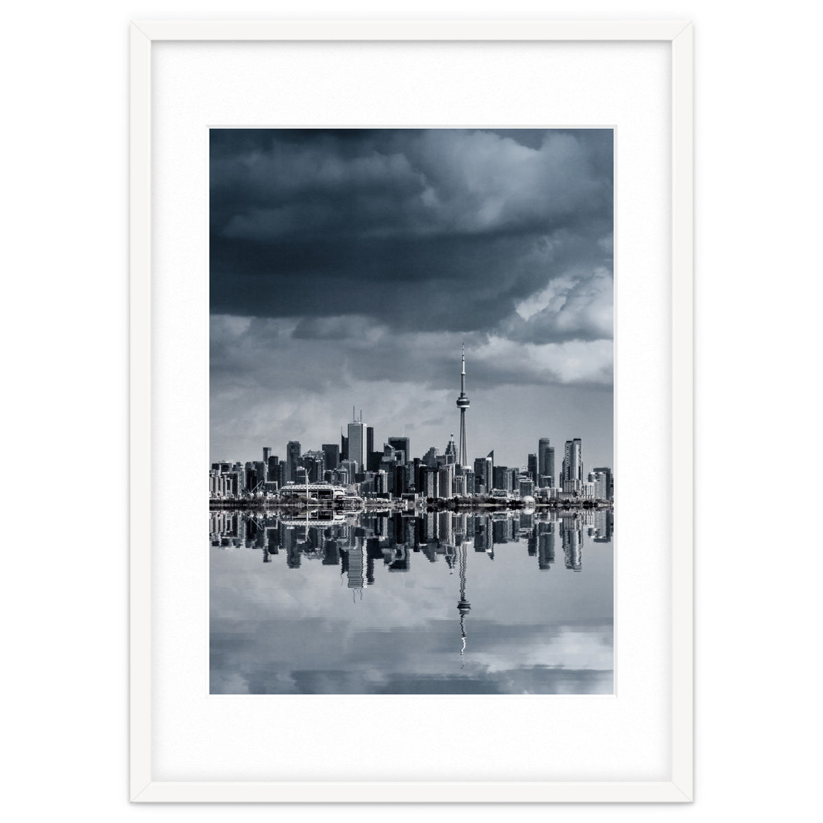 Toronto Skyline From Colonel Samuel Smith Park Reflection No 1