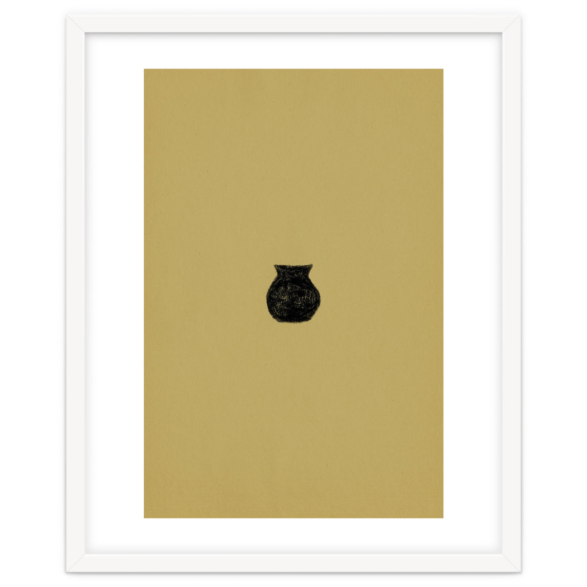 Olive green and black crock