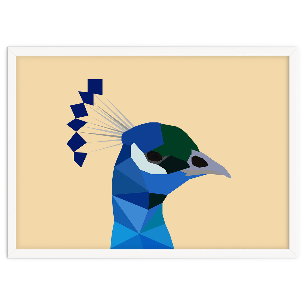 Peacock Low Poly Art