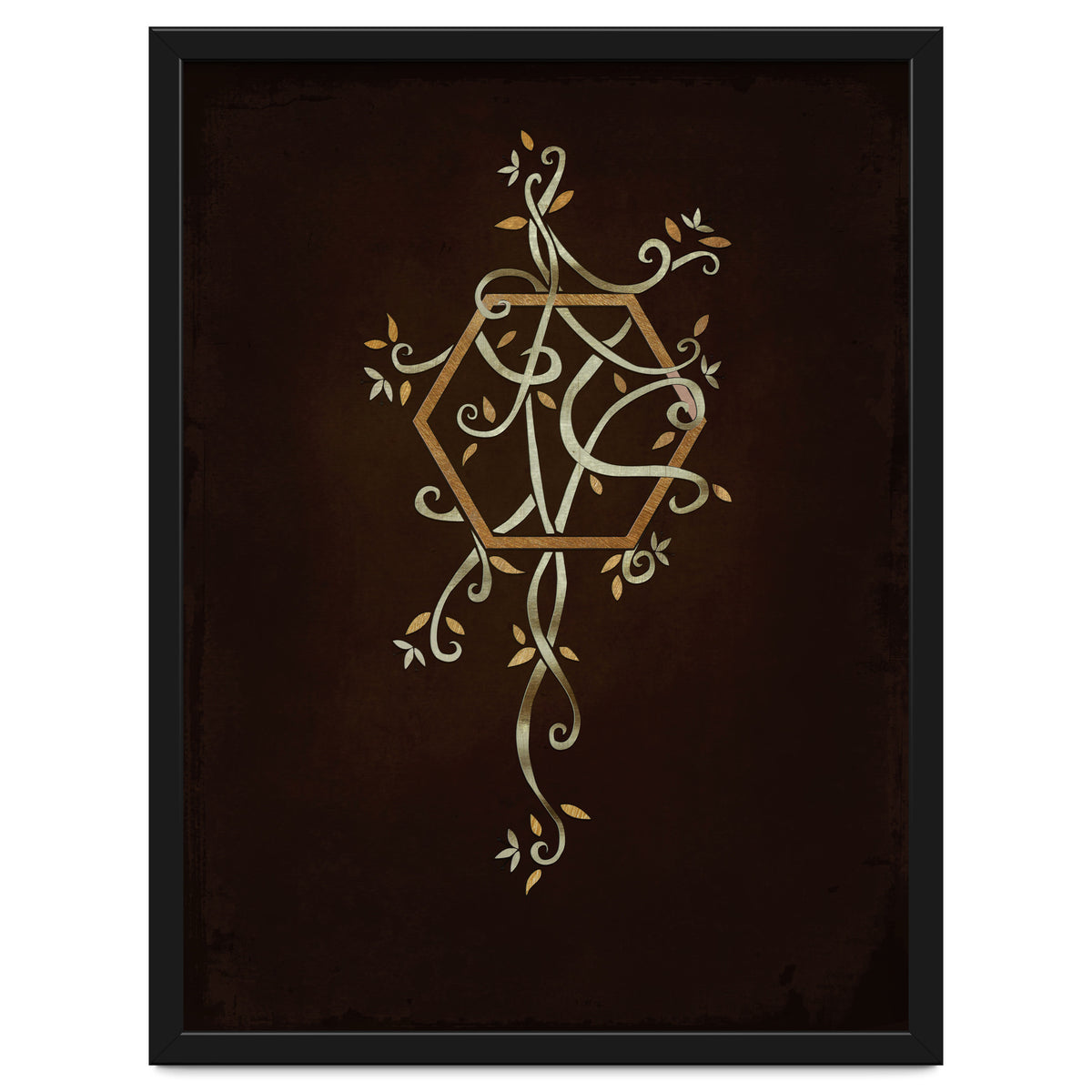 Flowering golden hexagon