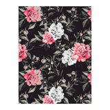 Floral pink - black & white dark (Print Only) thumbnail