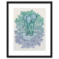 Emerald Elephant in the Lilac Evening