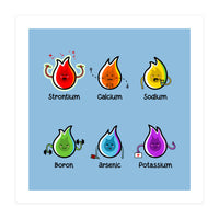 Kawaii Flaming Elements Science (Print Only)
