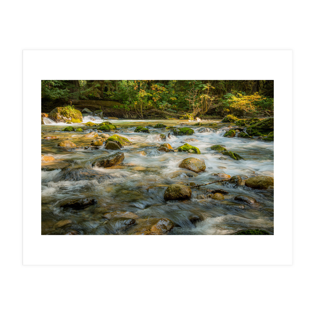 Water Flowing over Rocks (Print Only)
