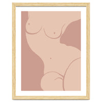 Female nude closeup line-b