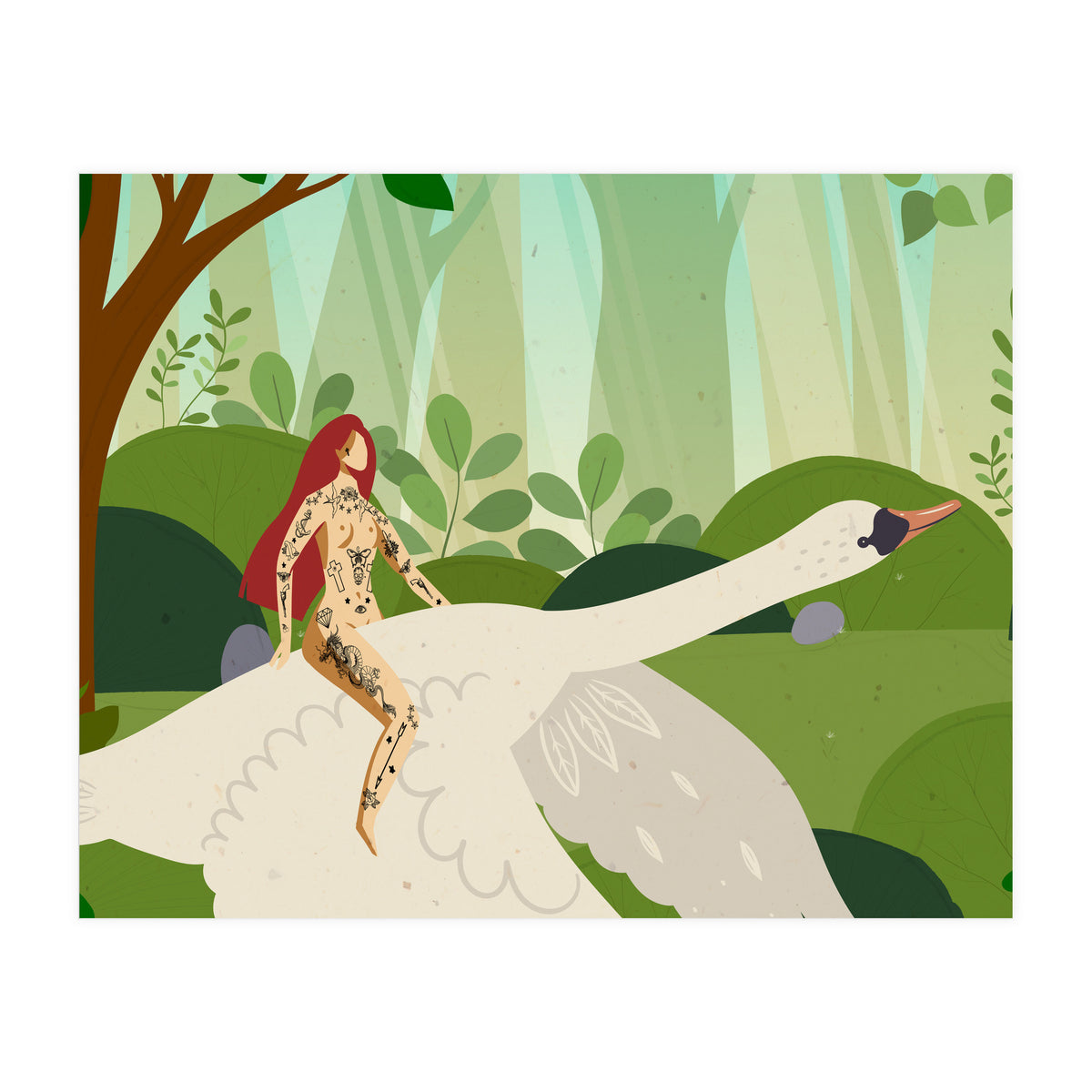 Riding My Swan (Print Only)