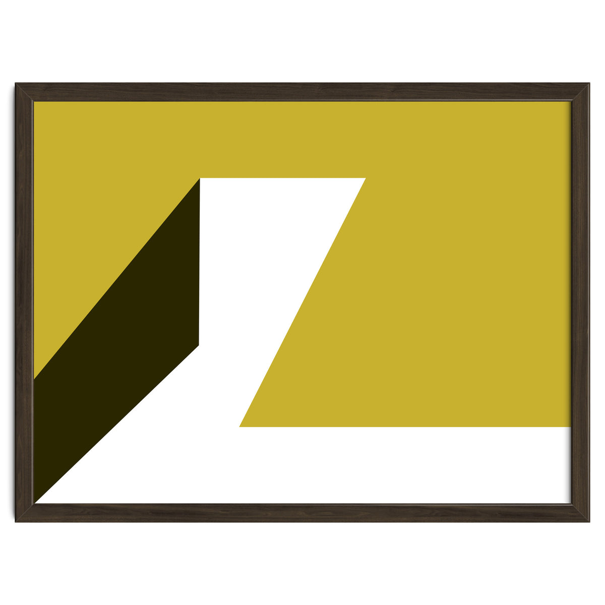 Geometric Shapes No. 78 - mustard, black & white