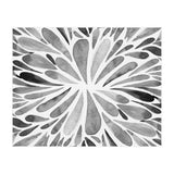 Retro abstract floral - black and white (Print Only) thumbnail