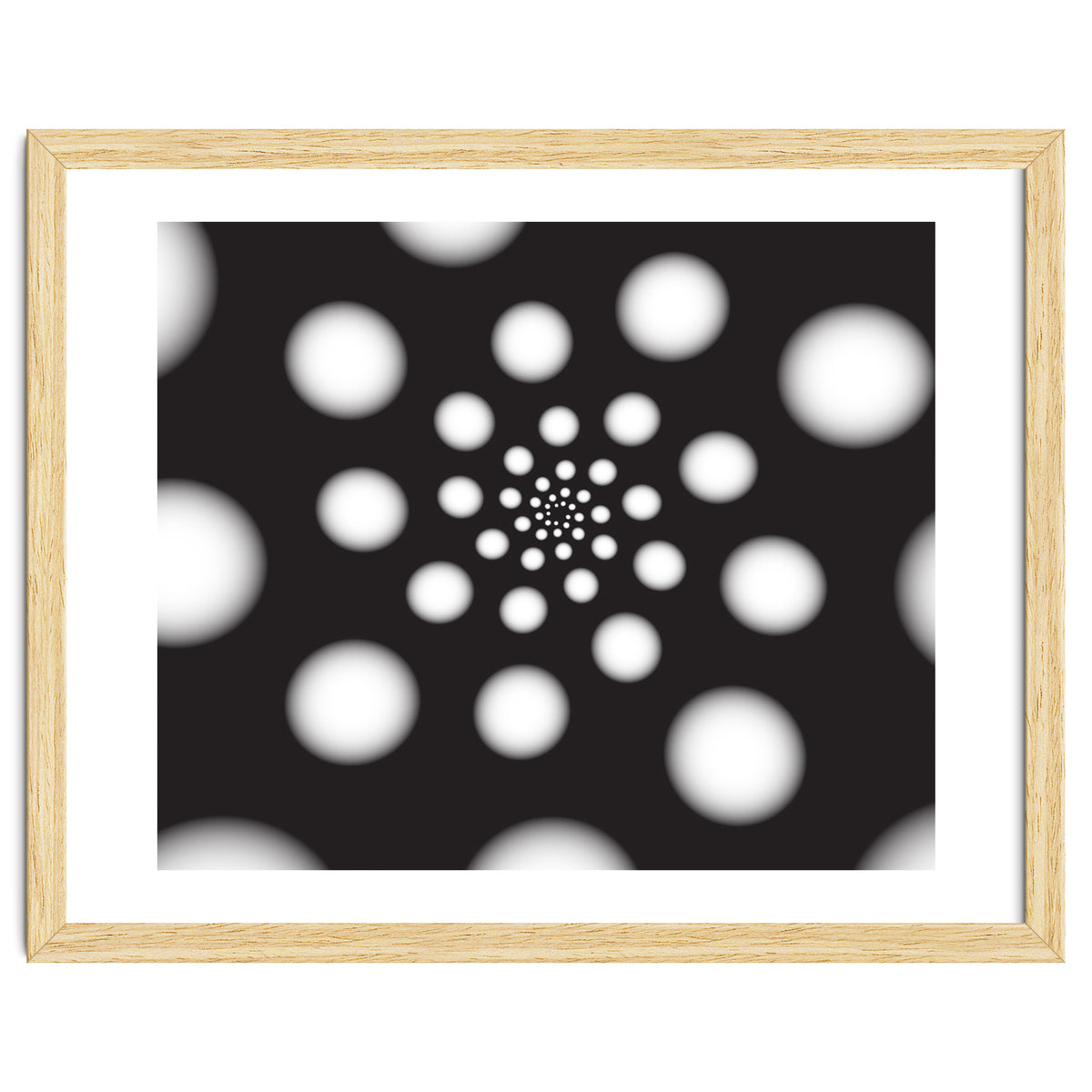 White Spiral Dots