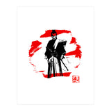 samurai in red and white (Print Only) thumbnail