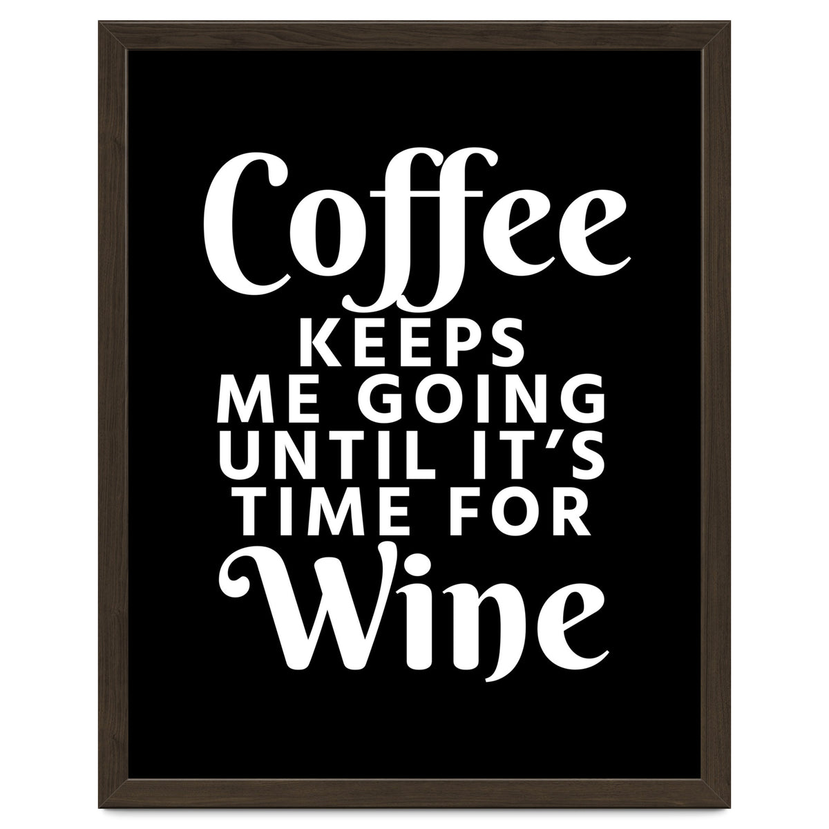 Coffee Keeps Me Going Until It's Time For Wine Black