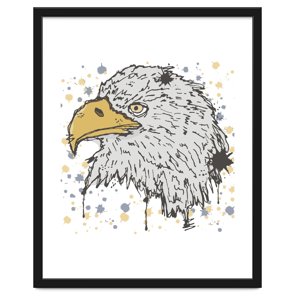 Eagle scribble sketch