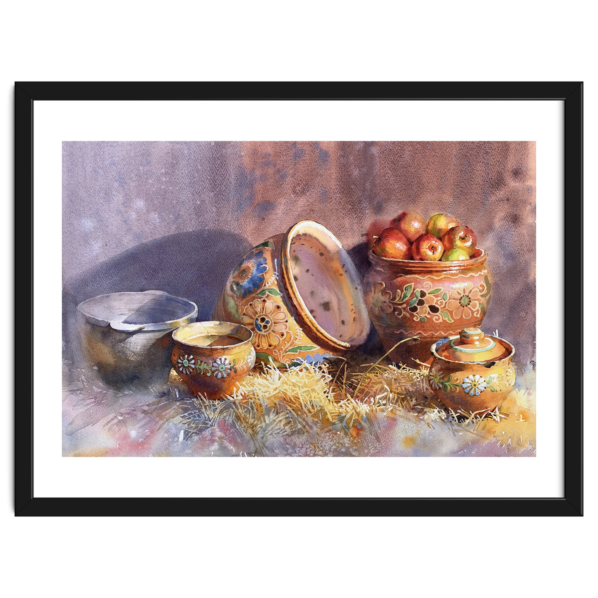 Sunny still life with straw