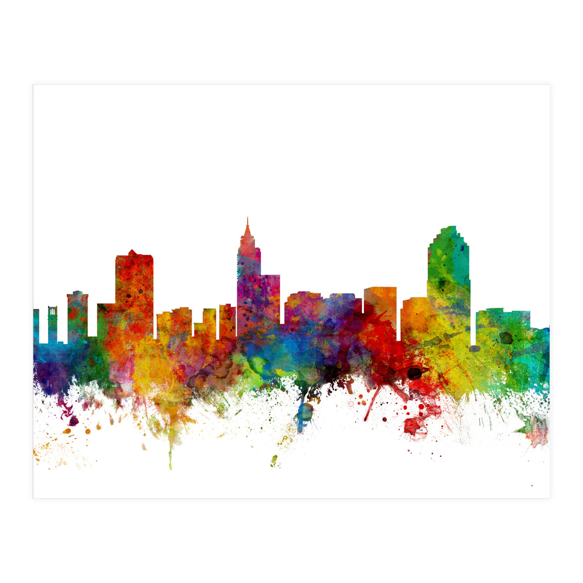 Raleigh North Carolina Skyline (Print Only)