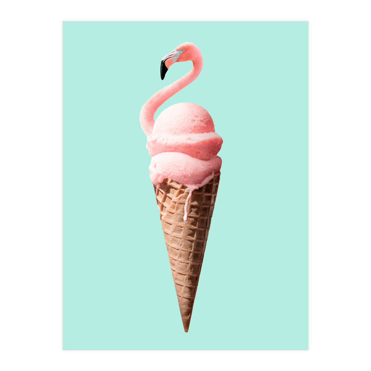 Flamingo Cone (Print Only)