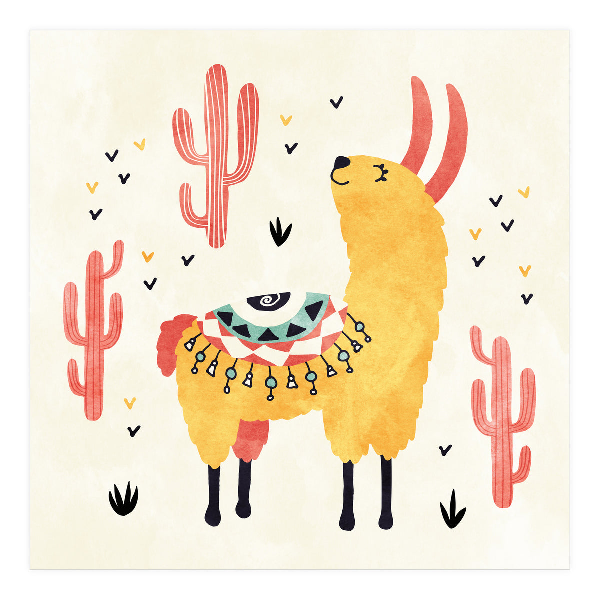 Yellow Llama (Print Only)