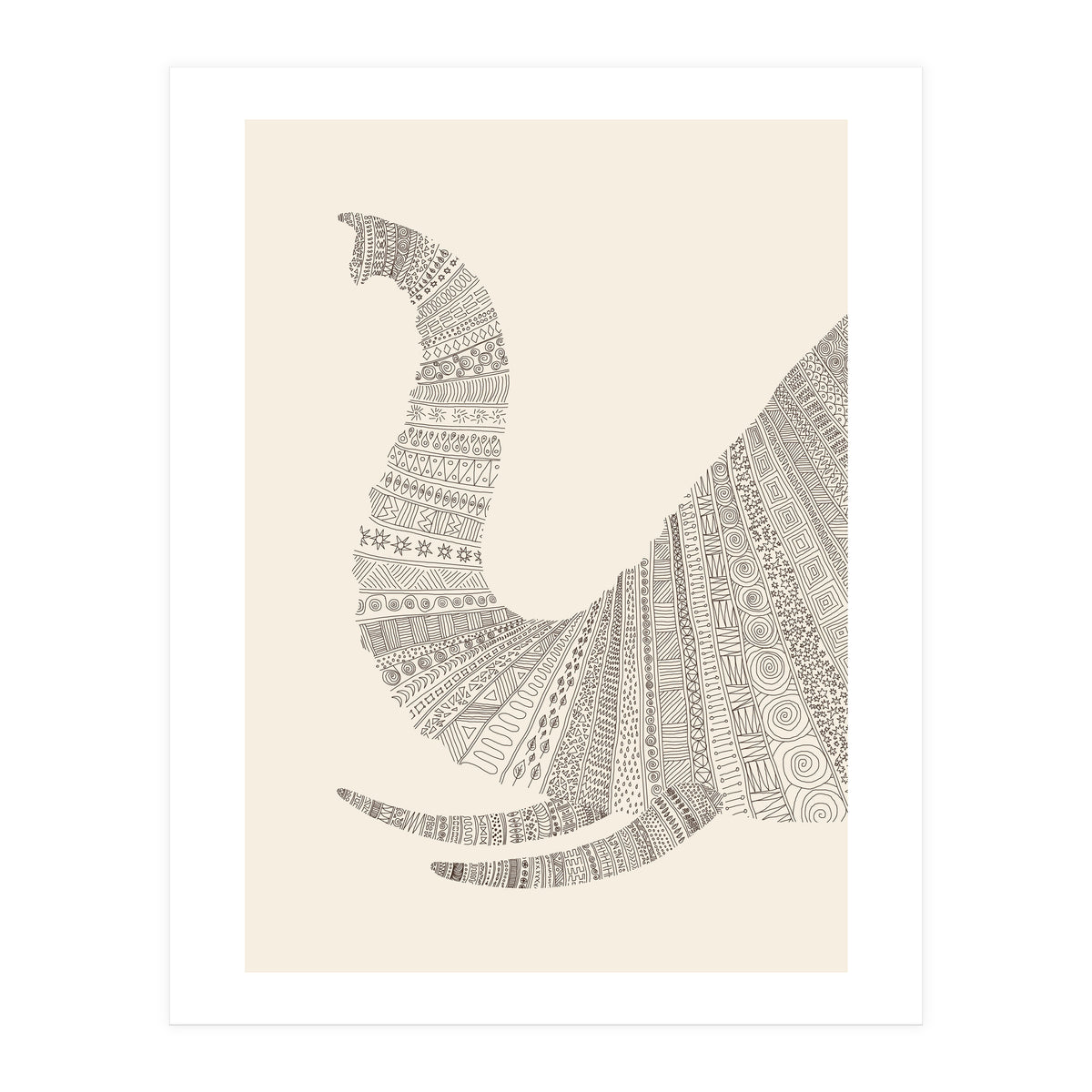 Elephant (on Beige) (Print Only)