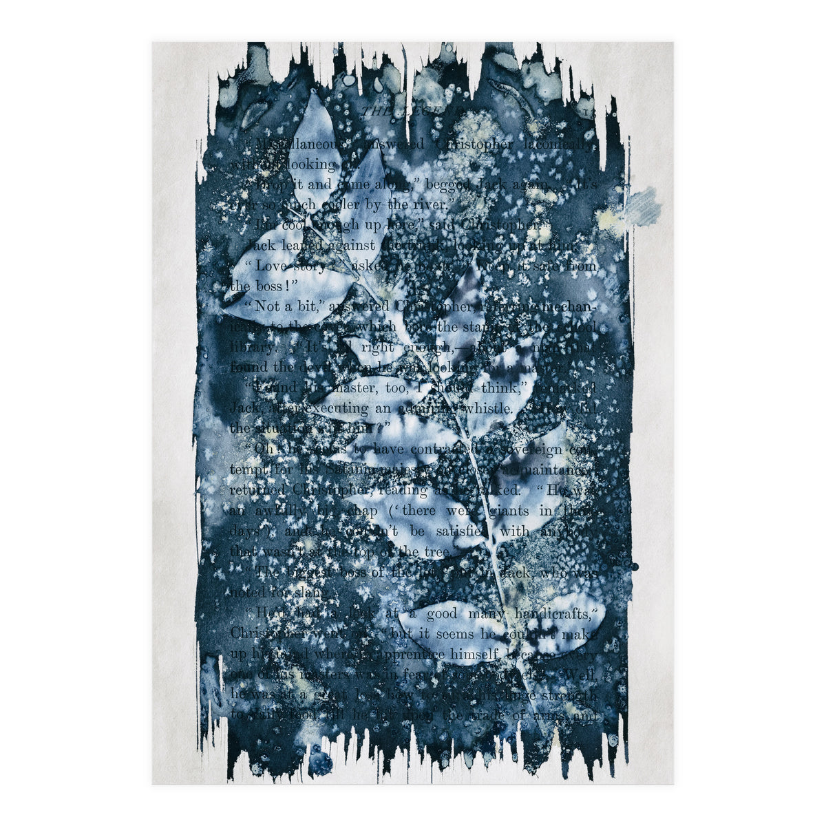 Indigo Blue Botanical Leaves No. 1 (Print Only)