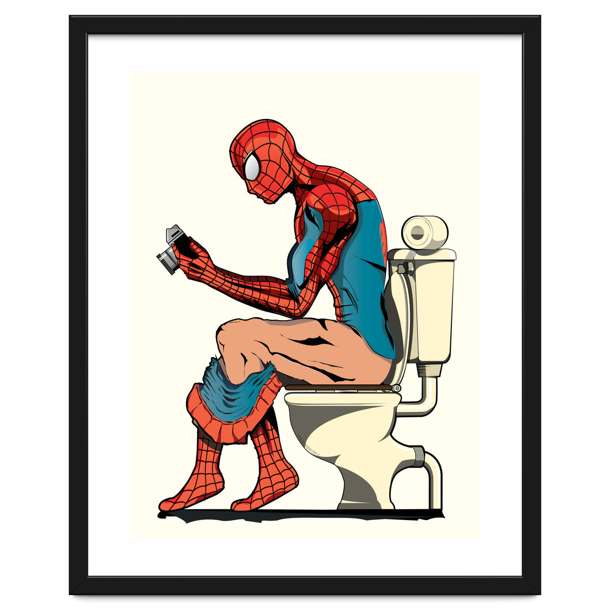 Spider-man on the Toilet, funny bathroom humour