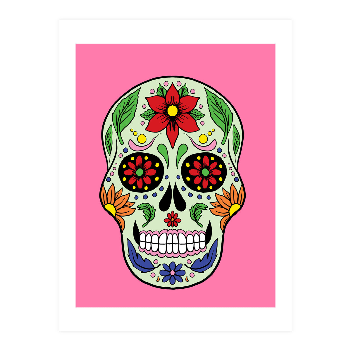 Colorful Skull I (Print Only)