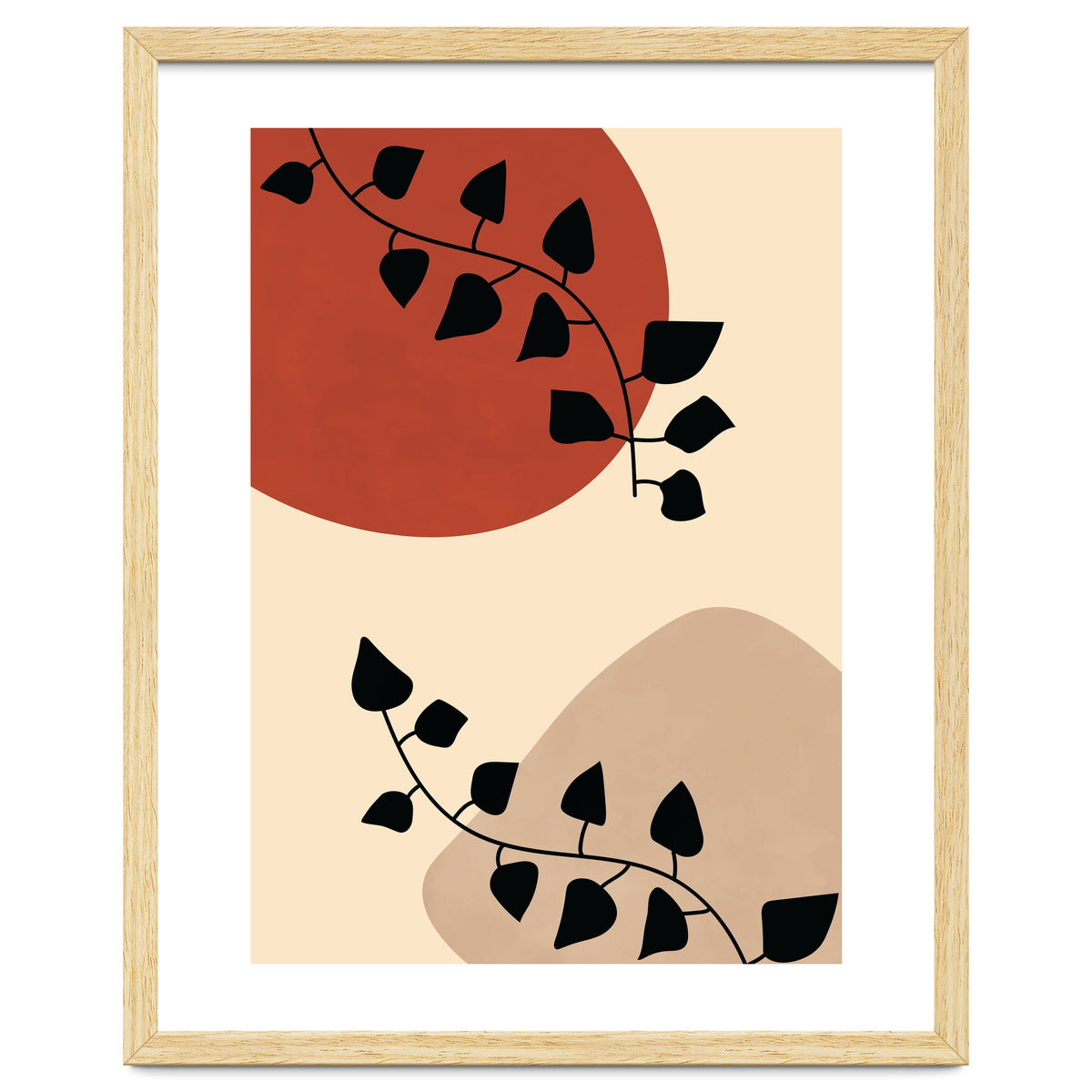 Abstract Boho Botanical Pothos Leaf