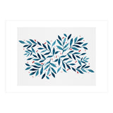 Teal Branches And Dots (Print Only) thumbnail