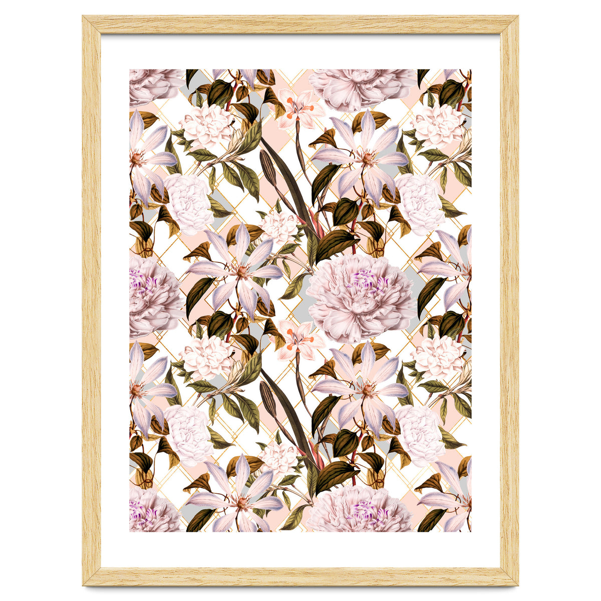 Pink flowering in geometric