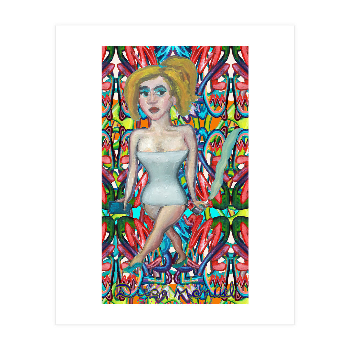 Chica Con Cigarrillo 4b (Print Only)