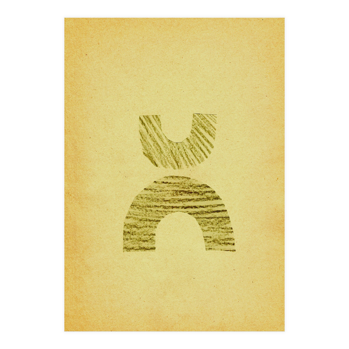 Abstract shapes and retro paper (Print Only)