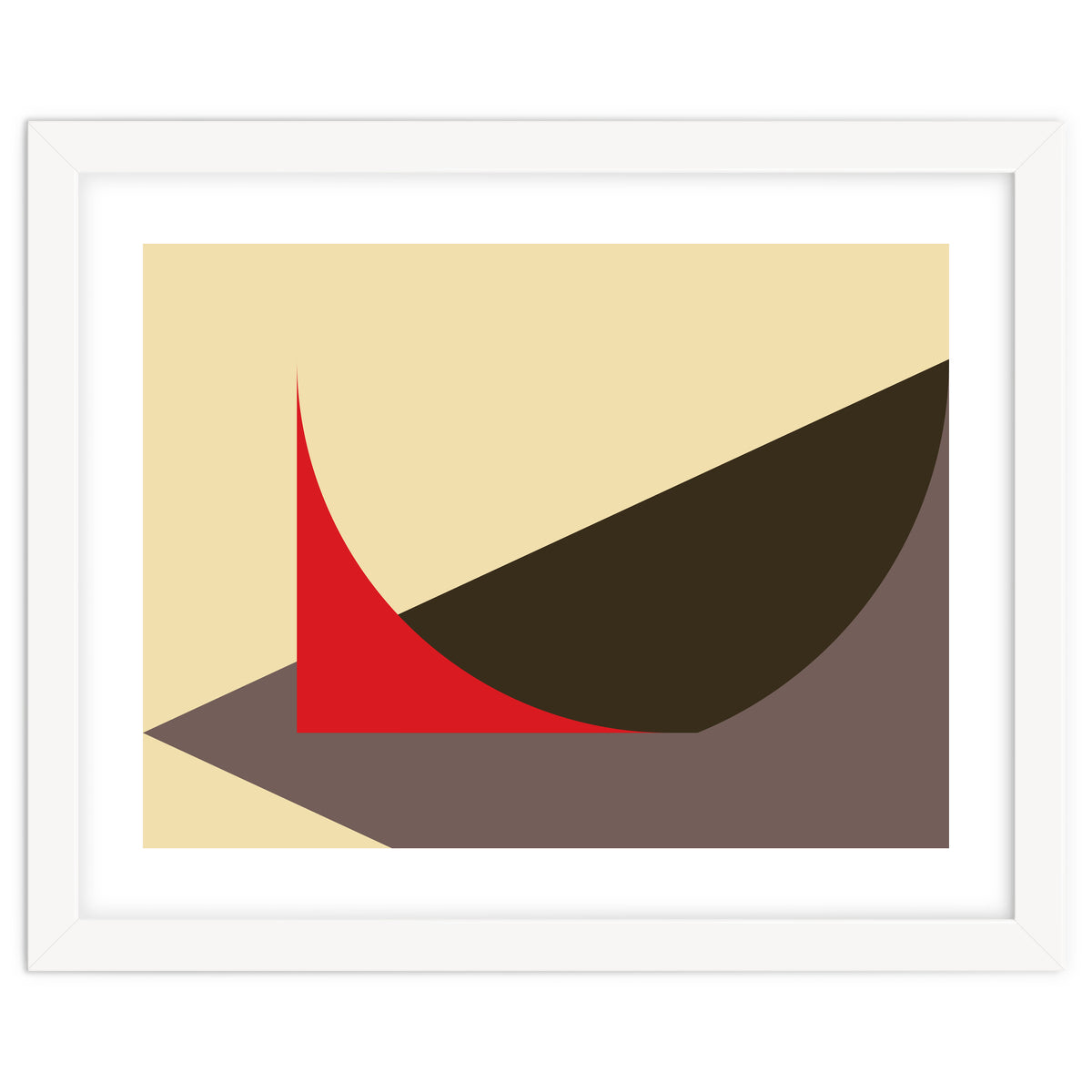 Geometric Shapes No. 6 - brown, beige & red