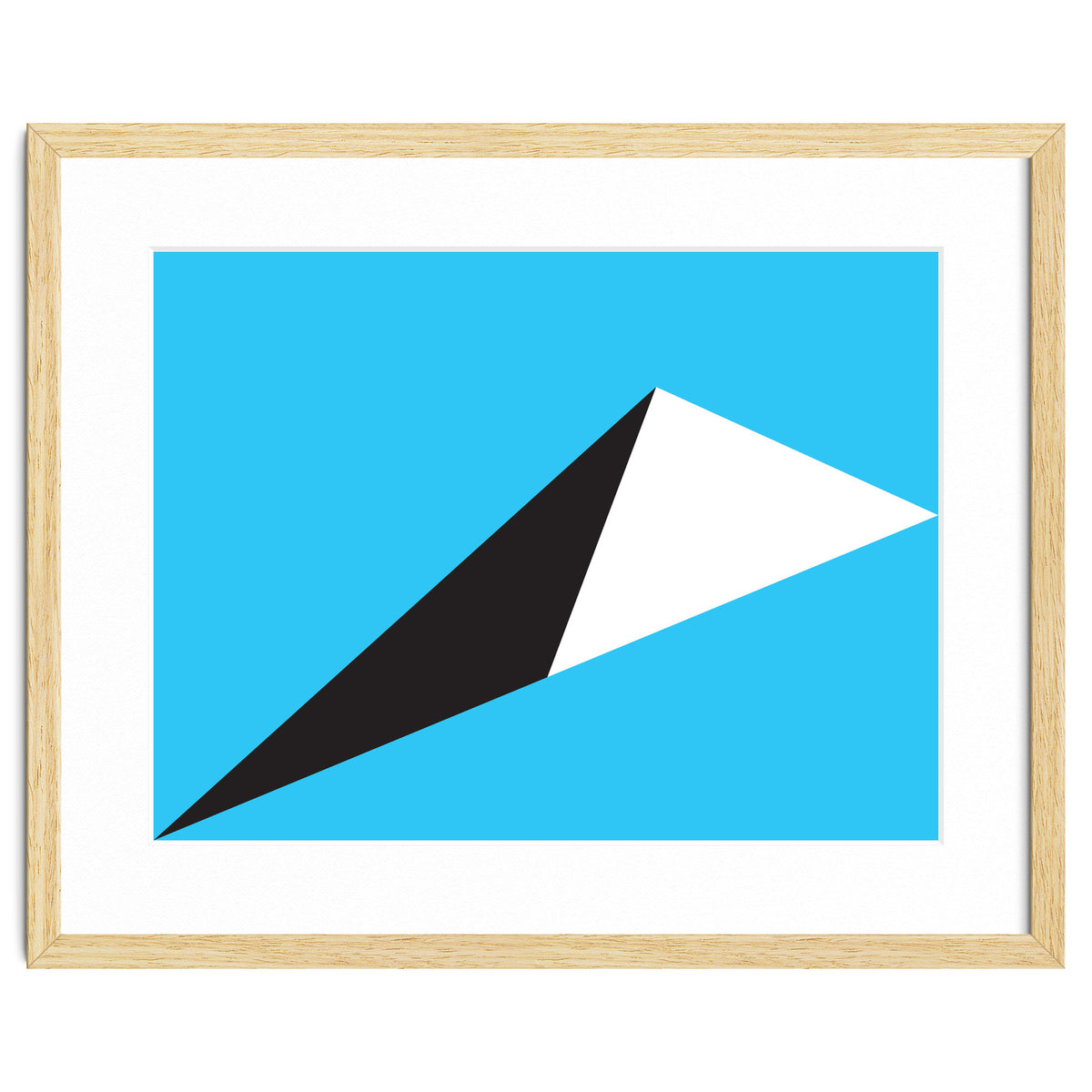 Geometric Shapes No. 70 - sky blue & black