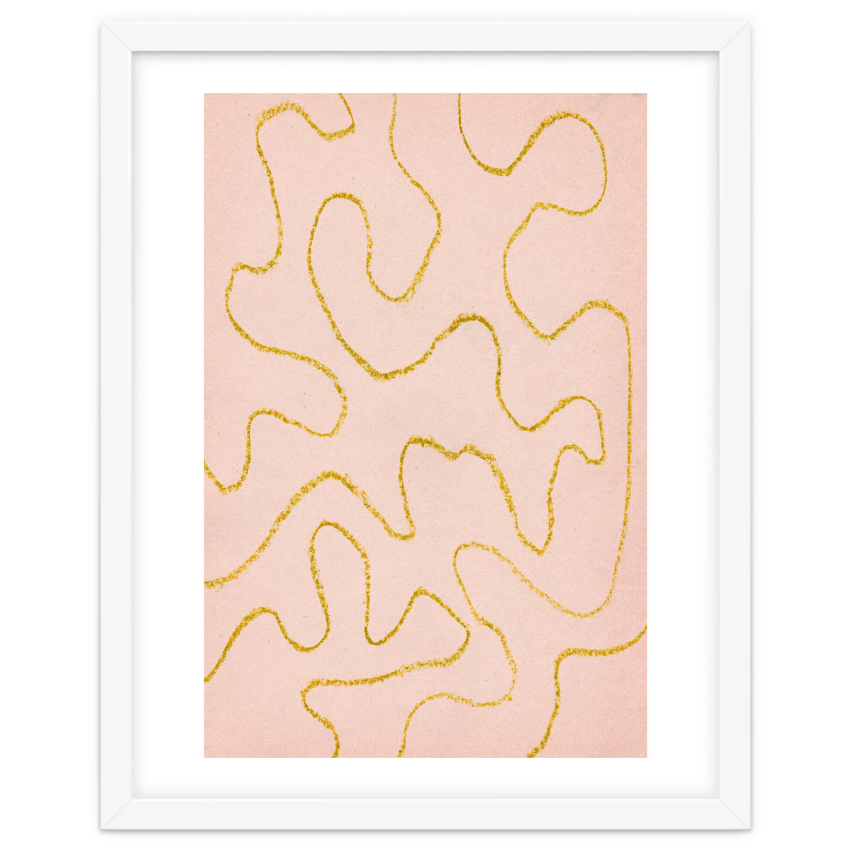 Pink and rust organic lines