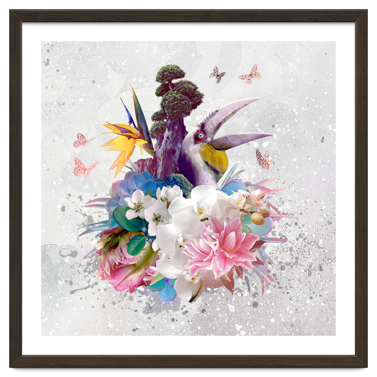 Floral Hornbill Grey