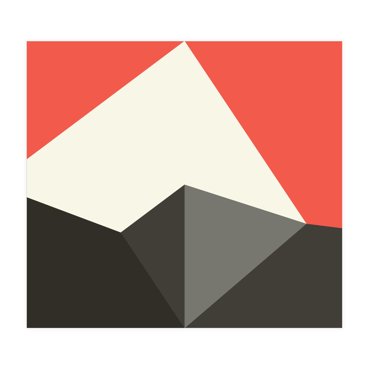 Geometric Shapes No. 77 - pink & grey (Print Only)