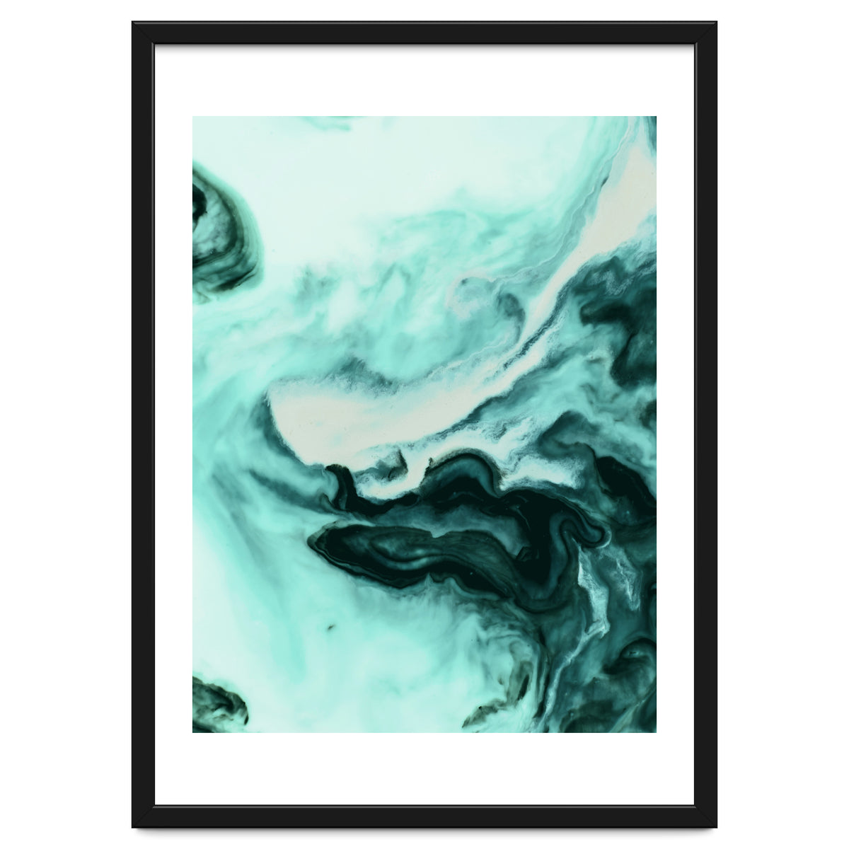 Abstract marbling mint