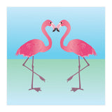 Two Pink flamingo's (Print Only) thumbnail
