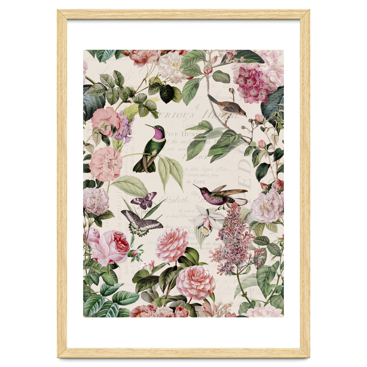 Hummingbirds And Roses
