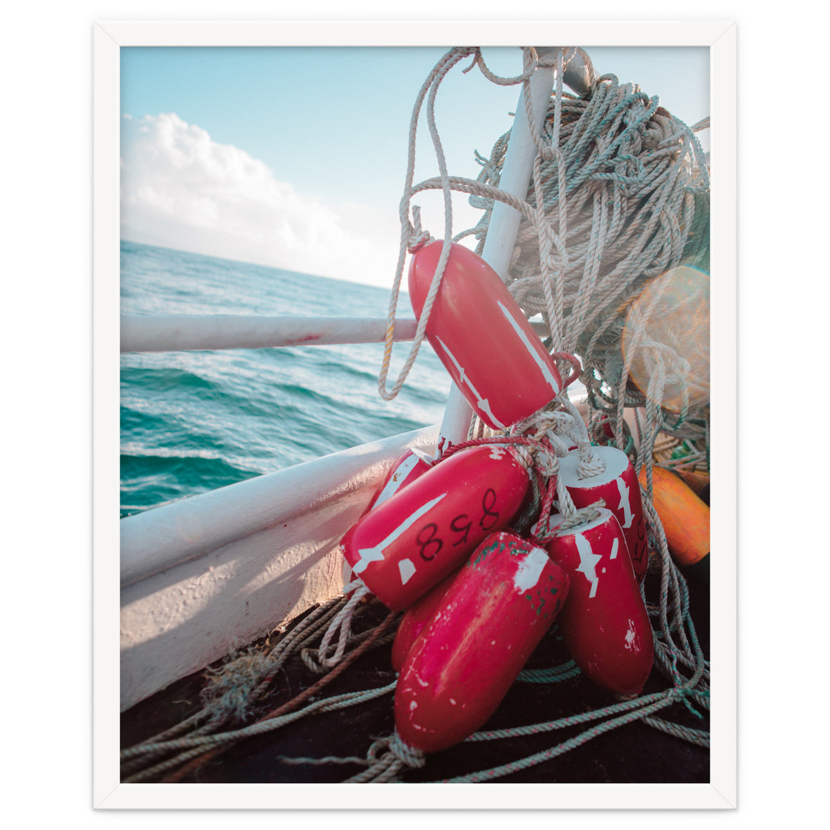 Buoys on a fishing boat
