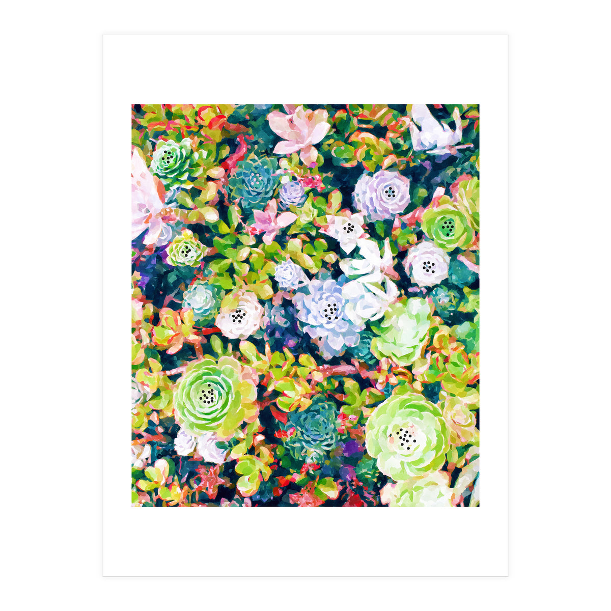 Watercolor Succulents (Print Only)